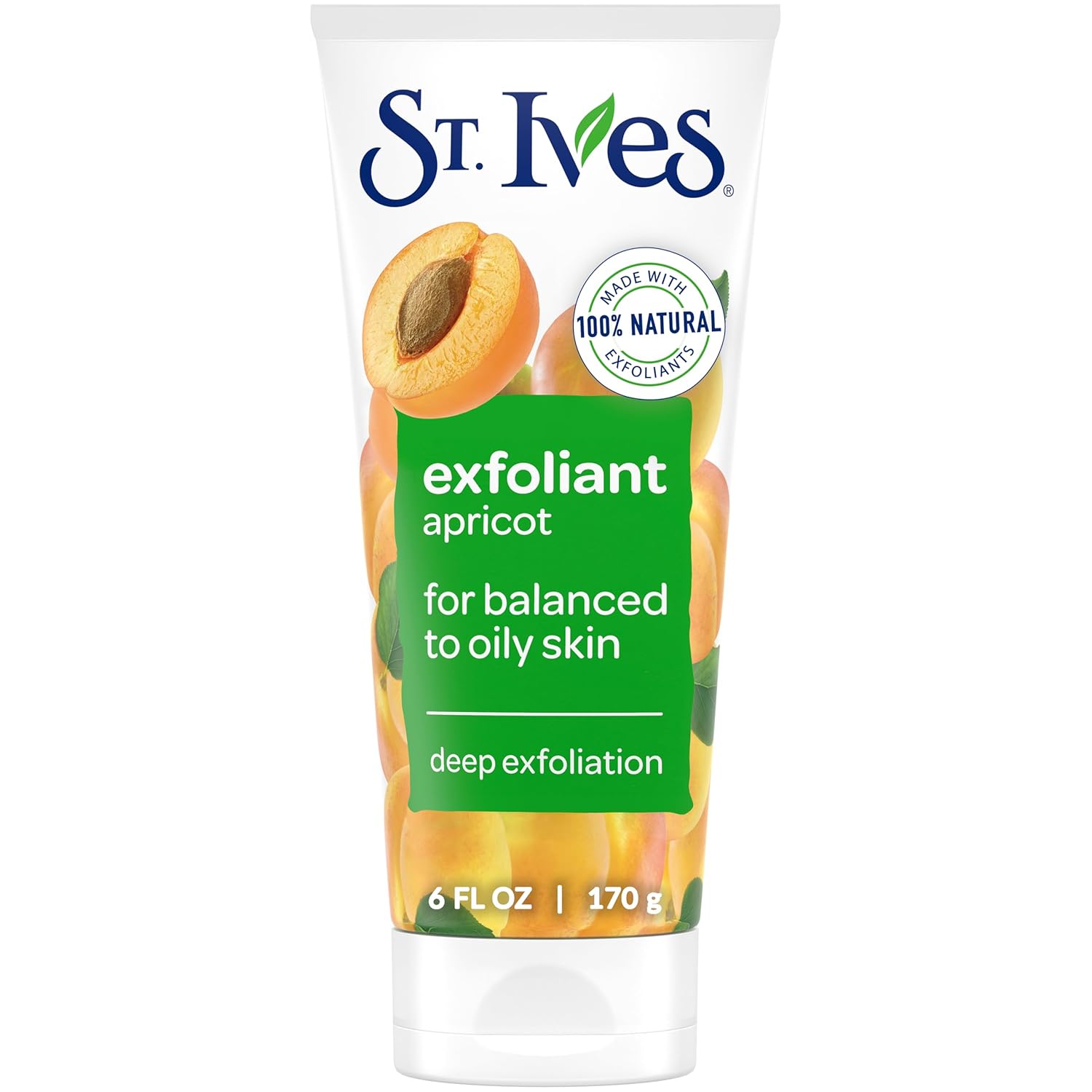 St. Ives Apricot Face Scrub 6 oz – 2 Pack, Deep Exfoliation for Balanced to Oily Skin