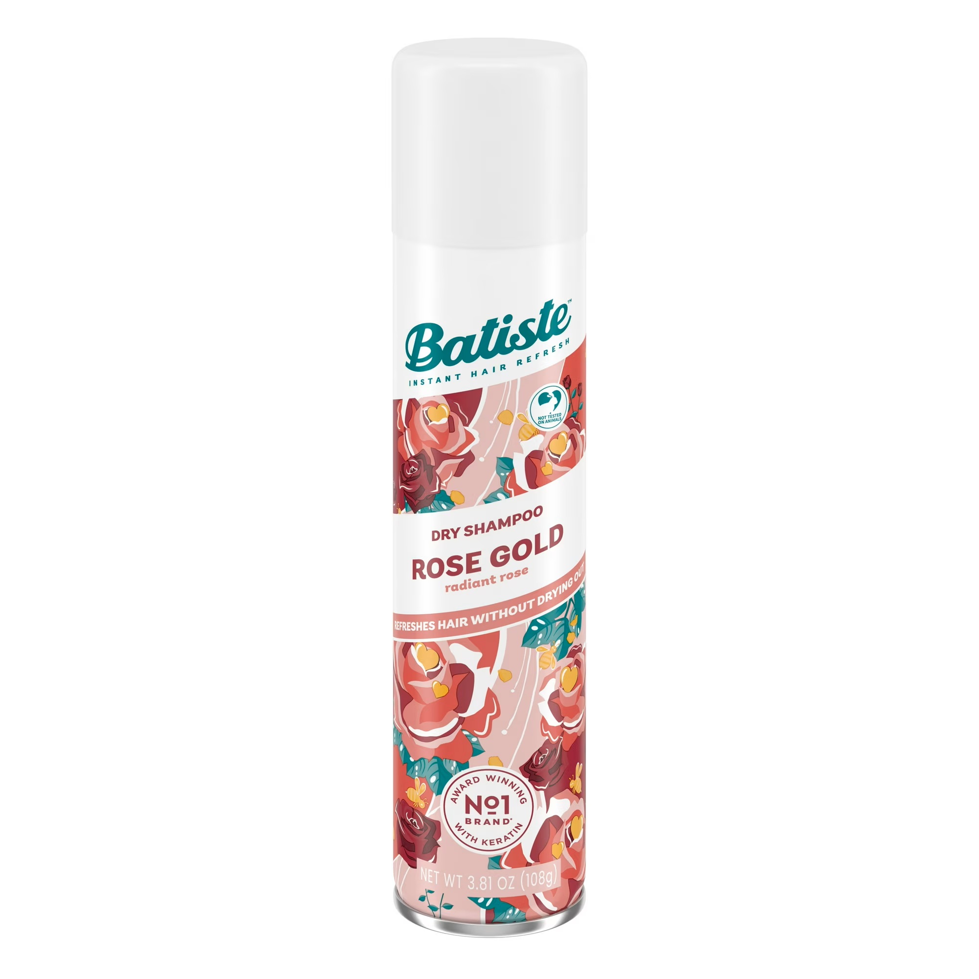 Batiste Dry Shampoo Rose Gold 3.81 oz – Instant Waterless Hair Refresh | Adds Volume & Absorbs Oil