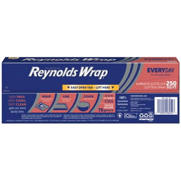 Reynolds Wrap Aluminum Foil – 250 Sq Ft Heavy-Duty Kitchen Foil