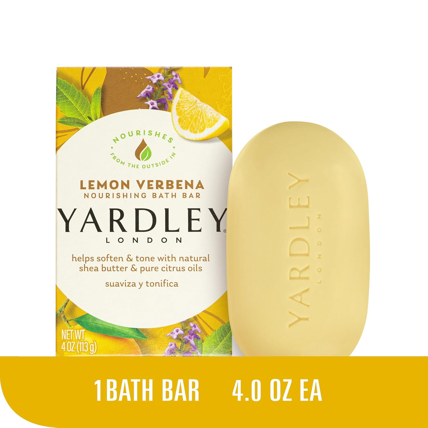 Yardley London Lemon Verbena Bar Soap, 4.25 oz Each (Pack of 3)