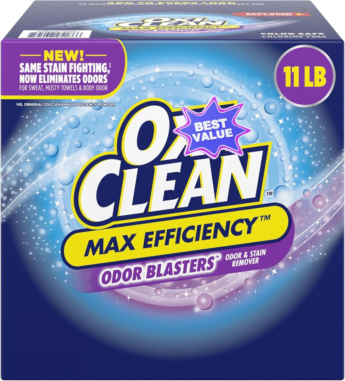 OxiClean Max Efficiency Odor Blasters Laundry Powder – 11 lb. Box