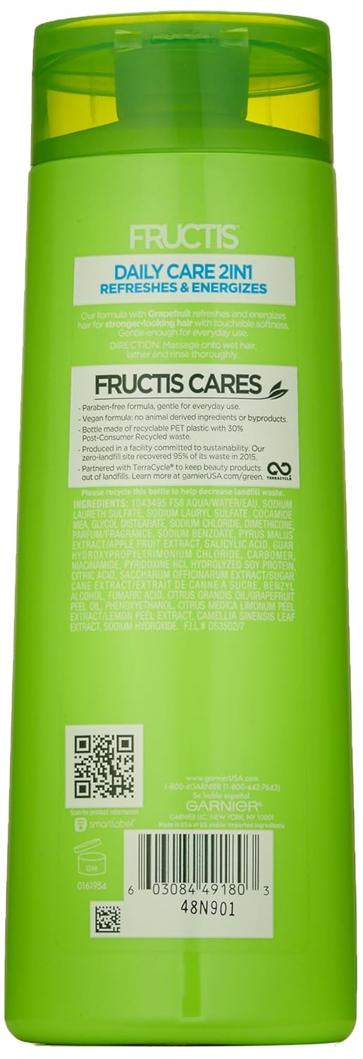 Garnier Fructis Daily Care 2-in-1 Cleansing Shampoo and Conditioner, Normal Hair 12.5 Fl oz