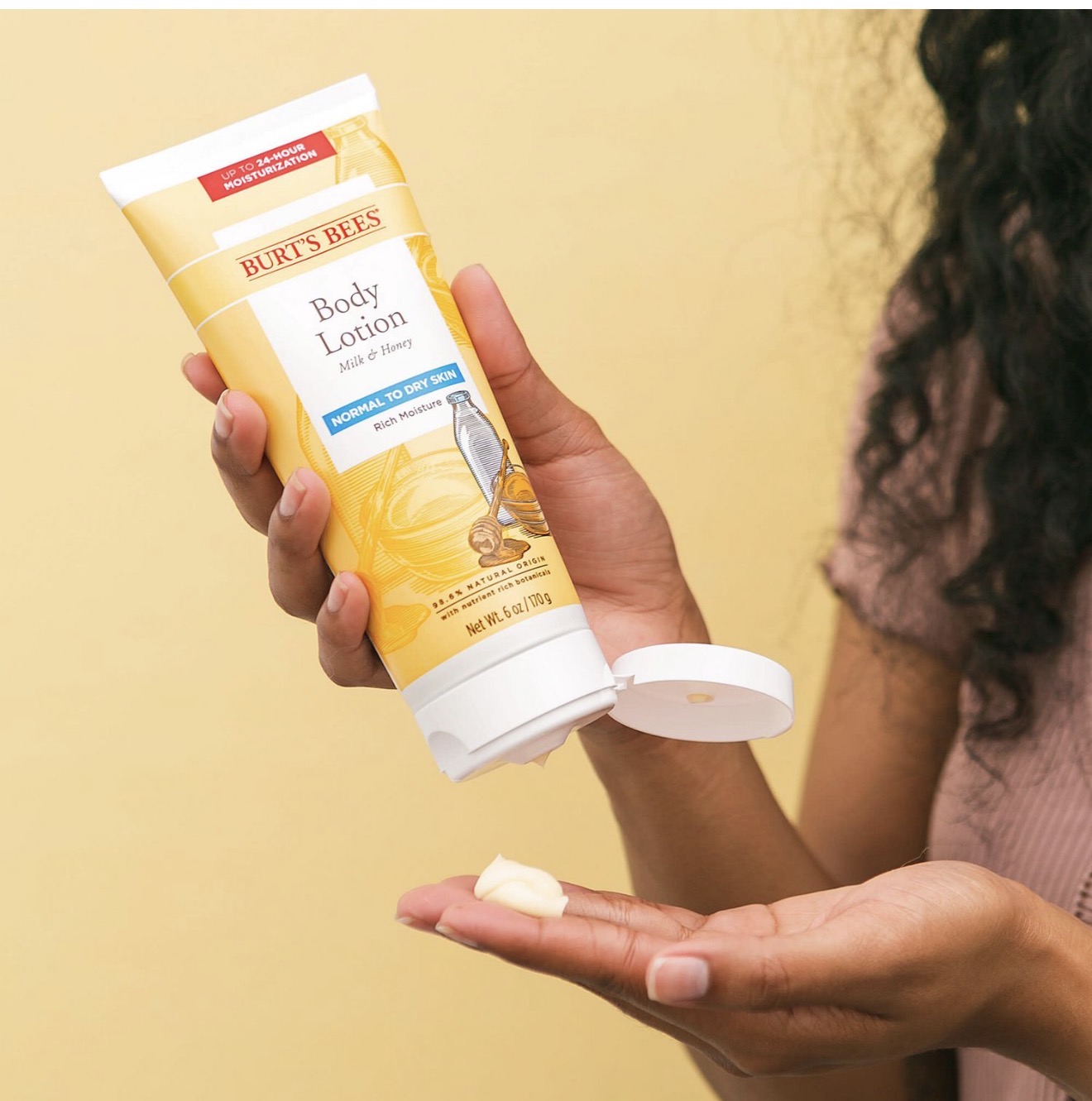 Burt's Bees Naturally Nourishing Milk & Honey Body Lotion, 6 oz