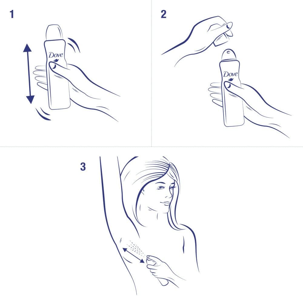 Dove Original Antiperspirant Spray 250 ml – 2 Pack, 48h Protection, Moisturizing Care