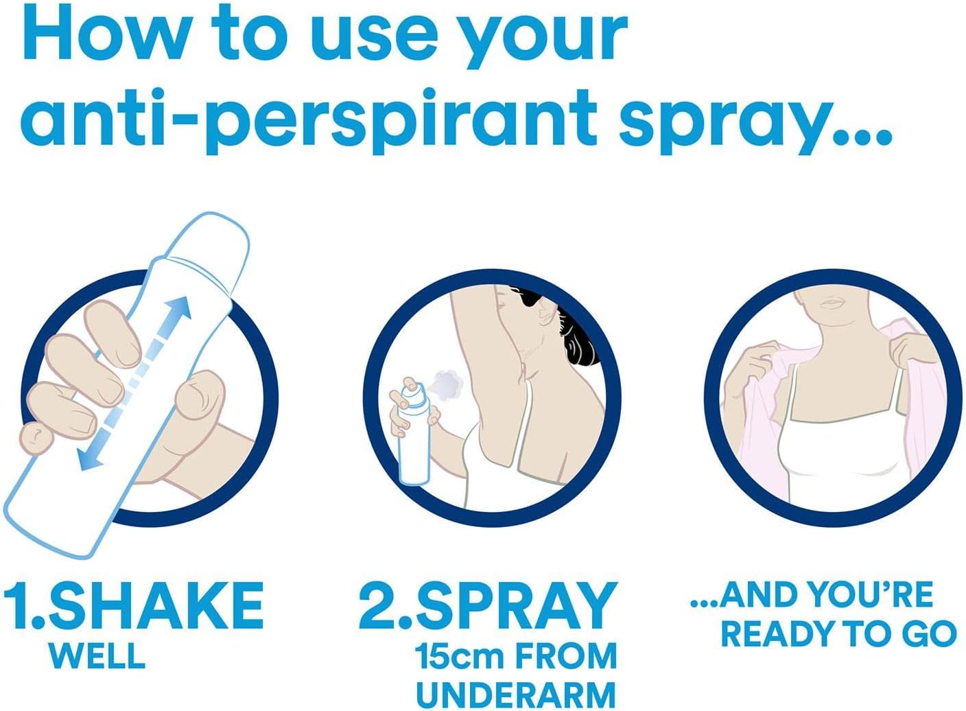 Dove Advanced Care Go Fresh Antiperspirant Spray 250 ml – Cucumber & Green Tea, 48h Protection, 2 Pack