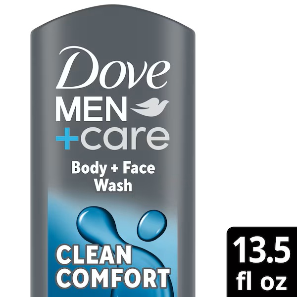 Dove Men+Care Clean Comfort Body & Face Wash 13.5 oz (400 ml) – 2 Pack, Hydrating Clean