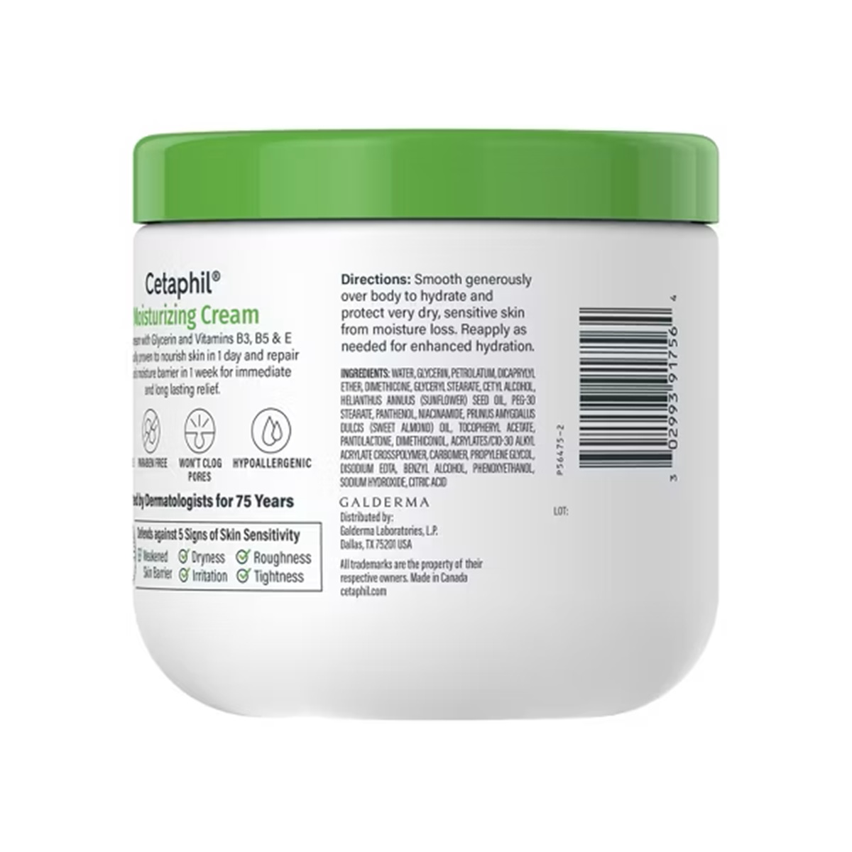 Cetaphil Moisturizing Cream Ultimate with Prebiotic Aloe – Deep Hydration for Dry to Very Dry, Sensitive Skin