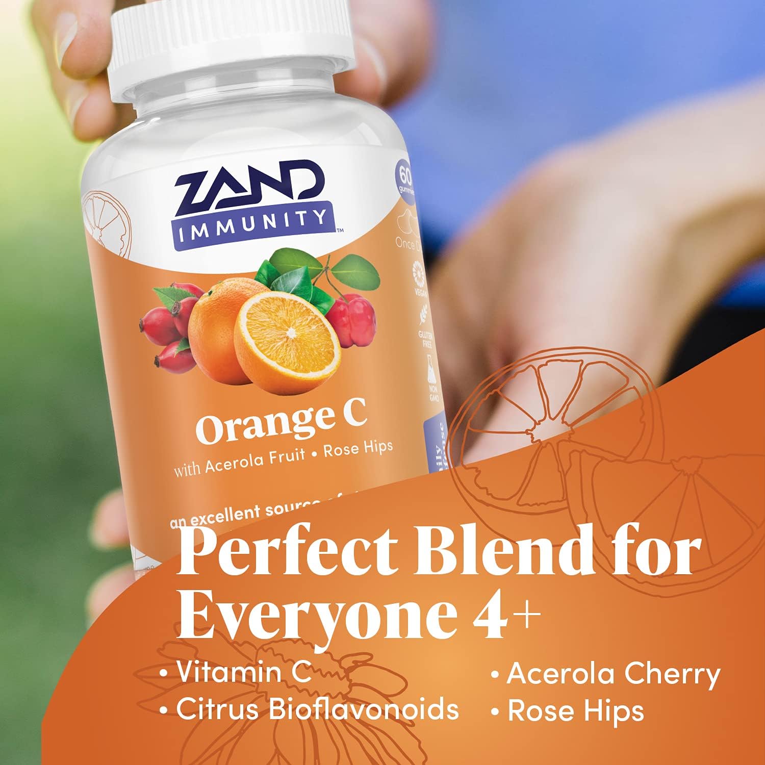 ZAND Immunity Orange C Gummies 60 Count