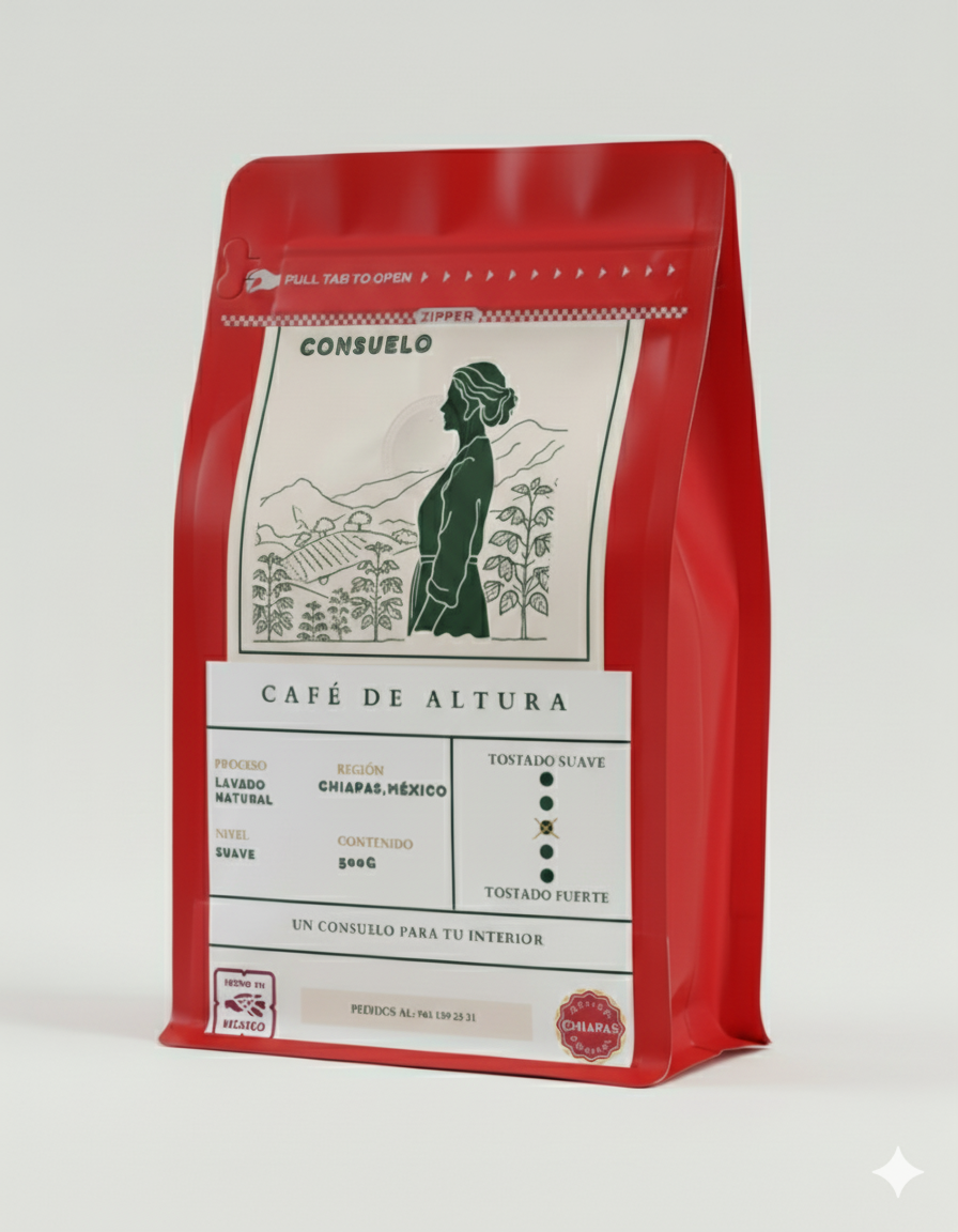 Café del altura Consuelo con notas a cacahuate