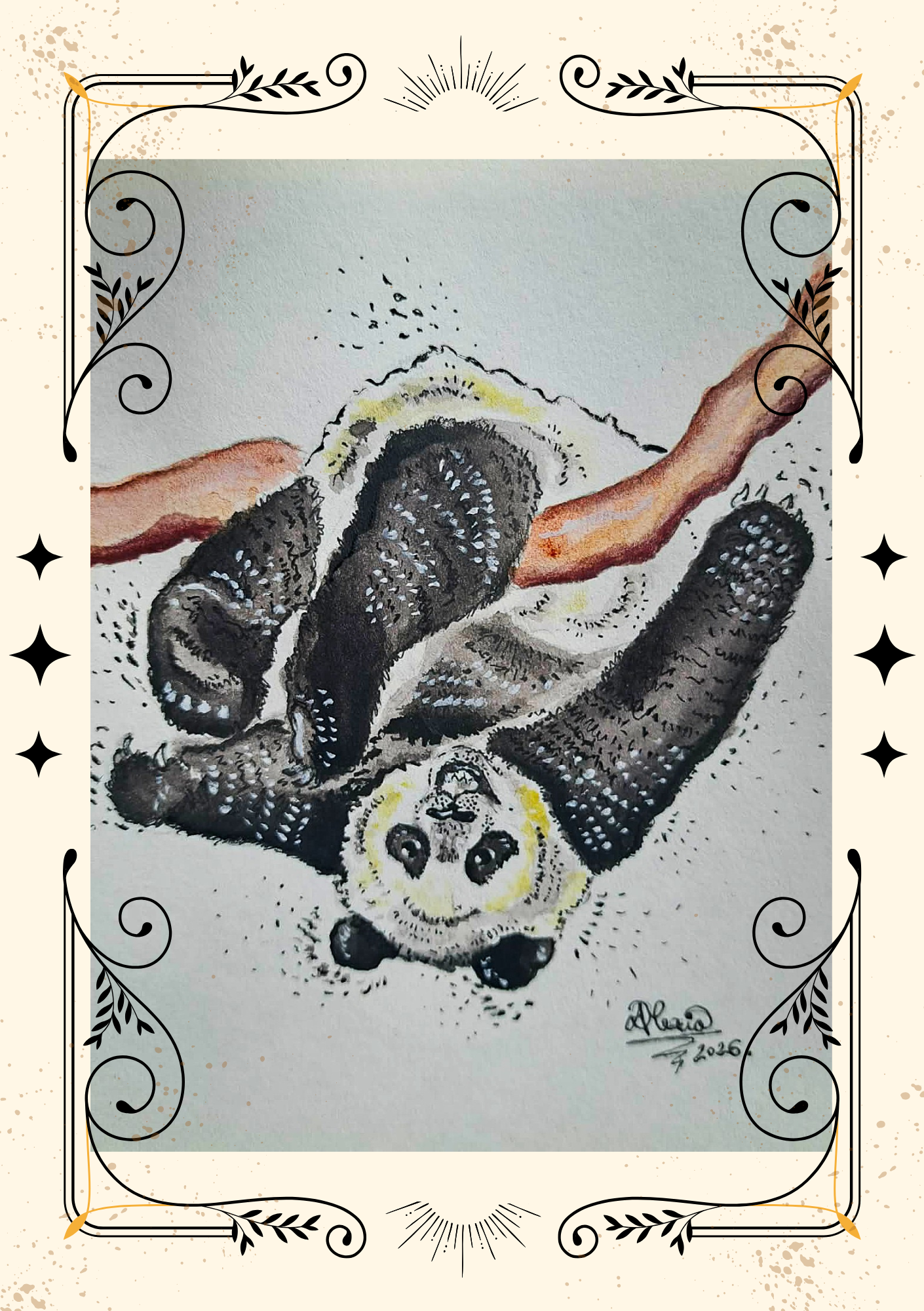 Playful Panda Digital Art
