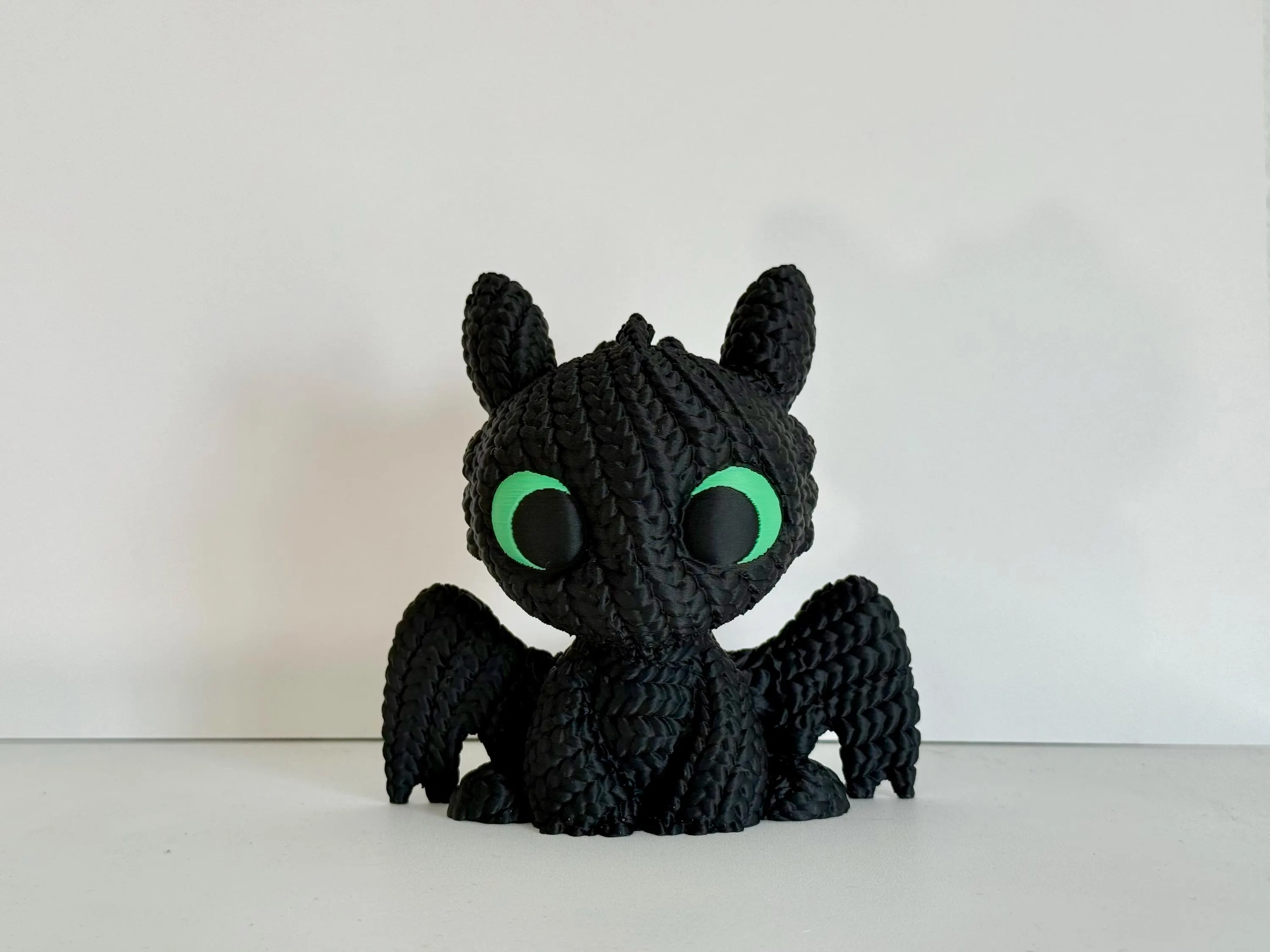 Seated Knitted Toothless Night Fury