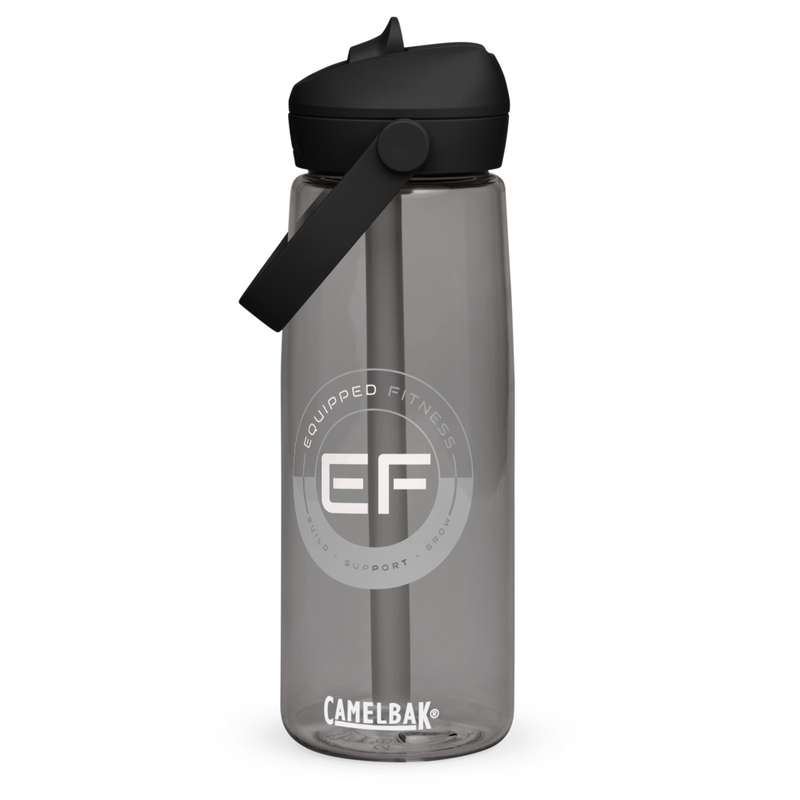 Flip straw water bottle