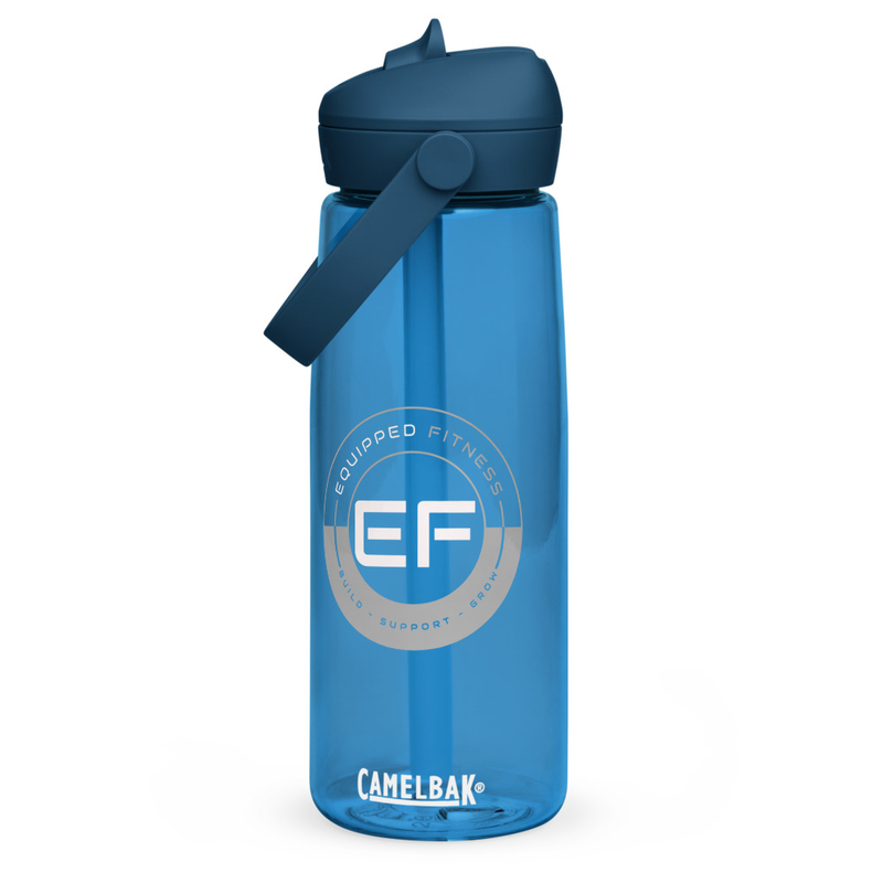 Flip straw water bottle