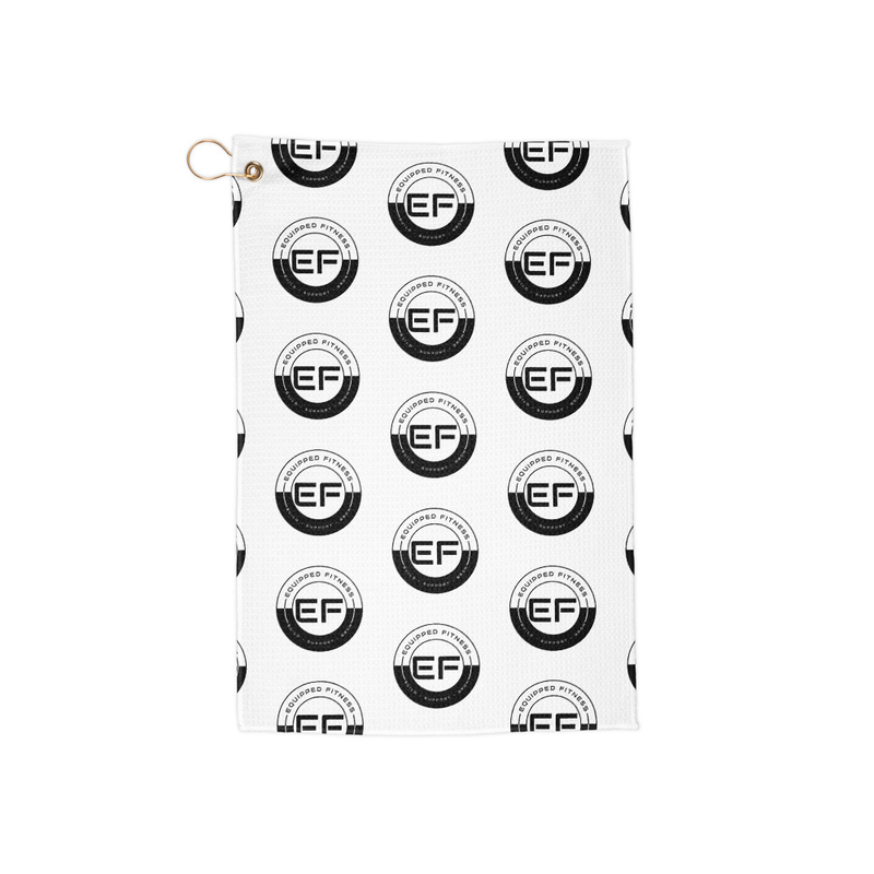 Golf towel - Full Logo Pattern, Black