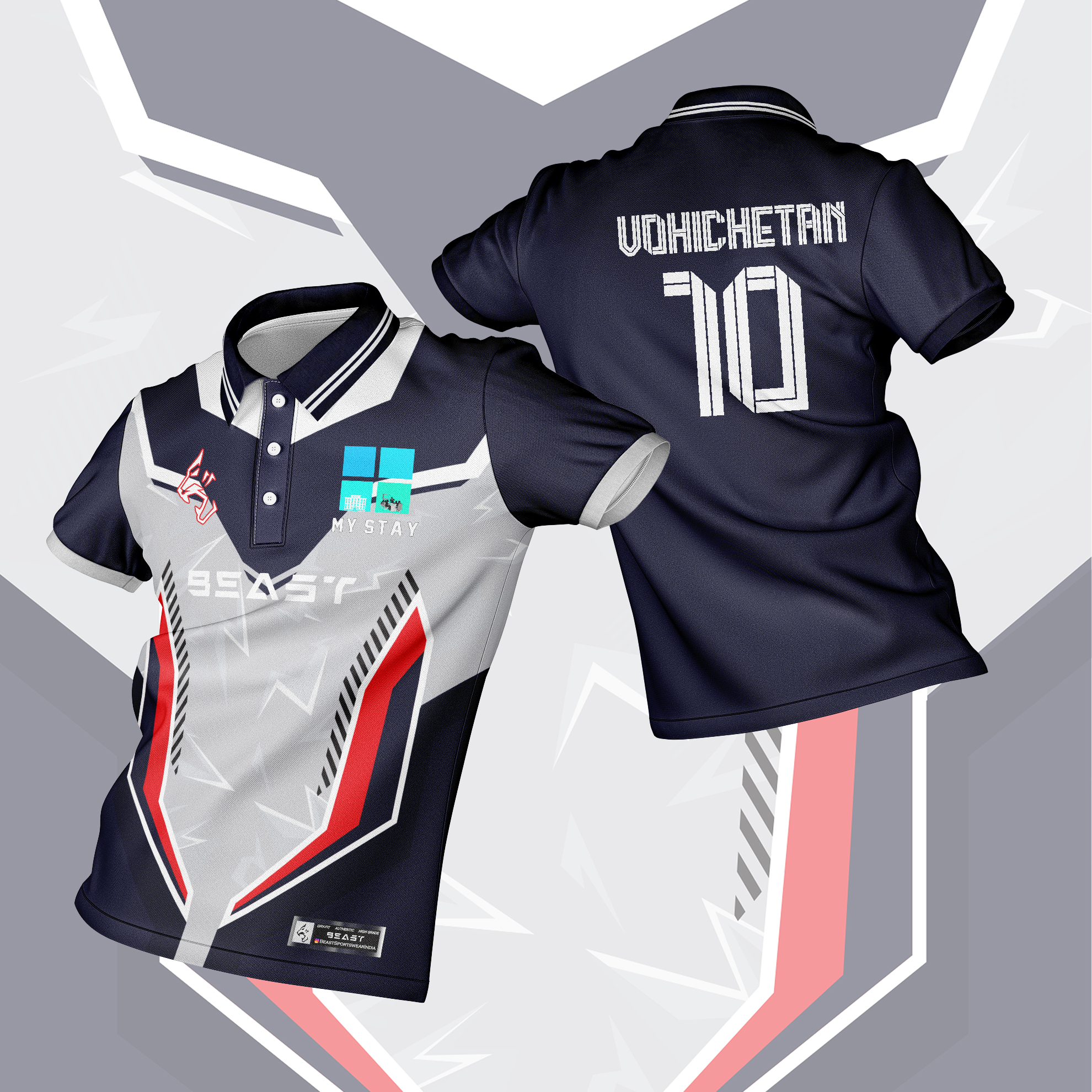 Cricket Polo Jersey Mockup HD | Photoshop Editable