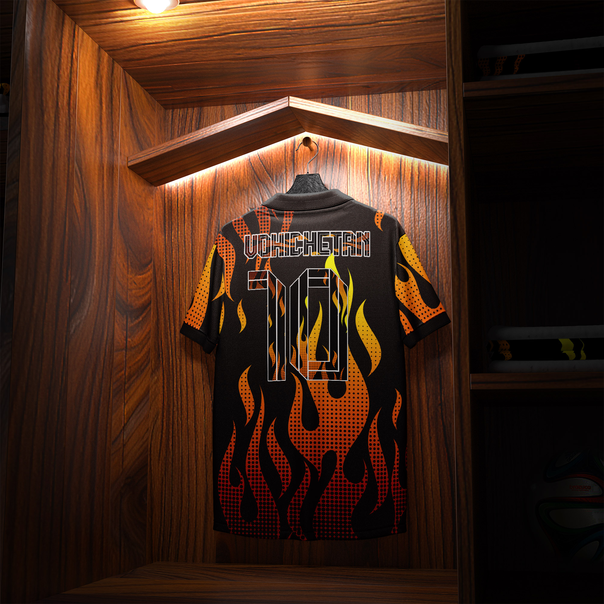 Polo Cross neck Jersey Mockup With 4 HD angles 