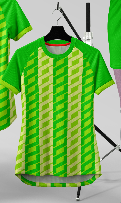 Female Round Neck Raglan Sleeve Jersey And shorts Mockup 