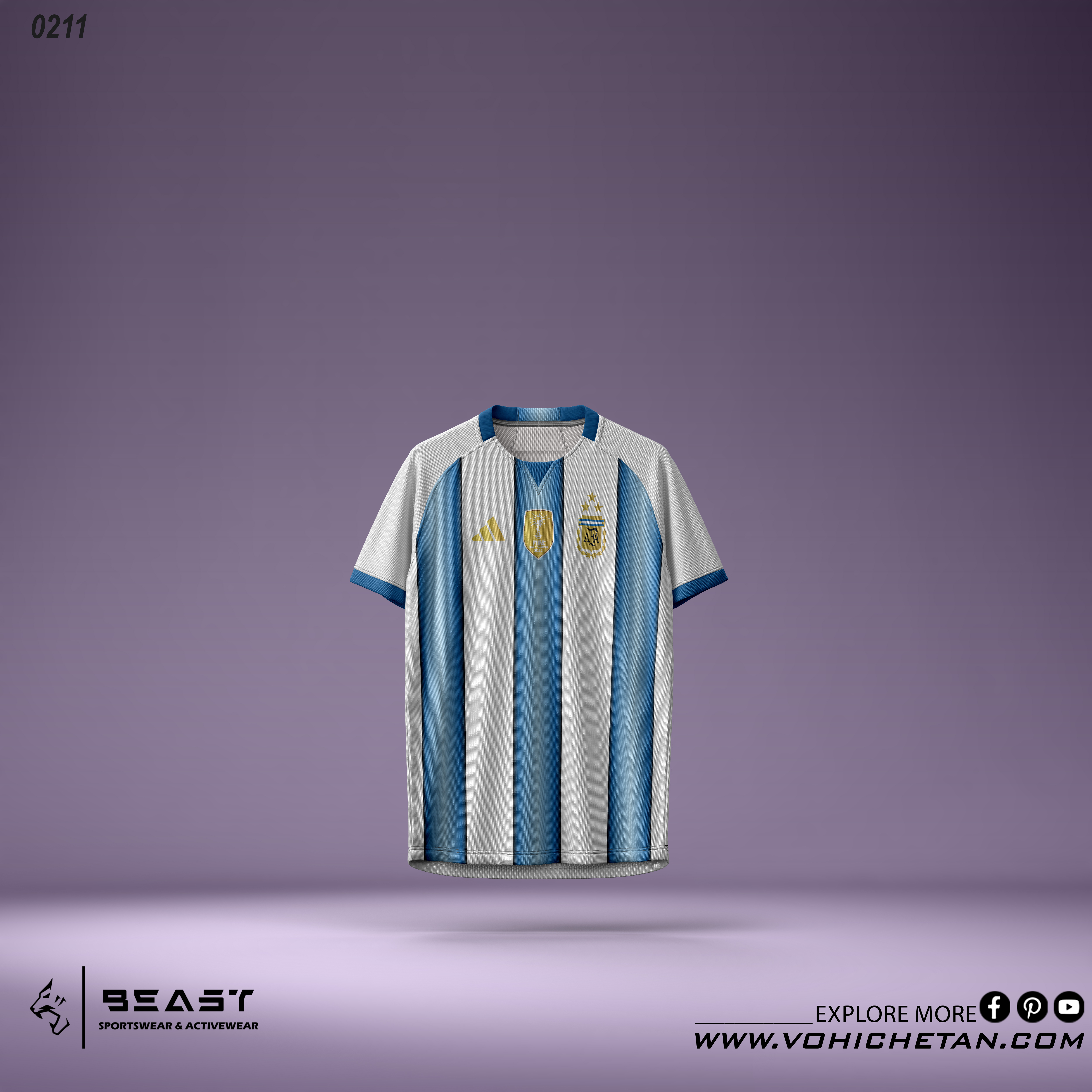 Argentina Jersey Mockup PSD 2026