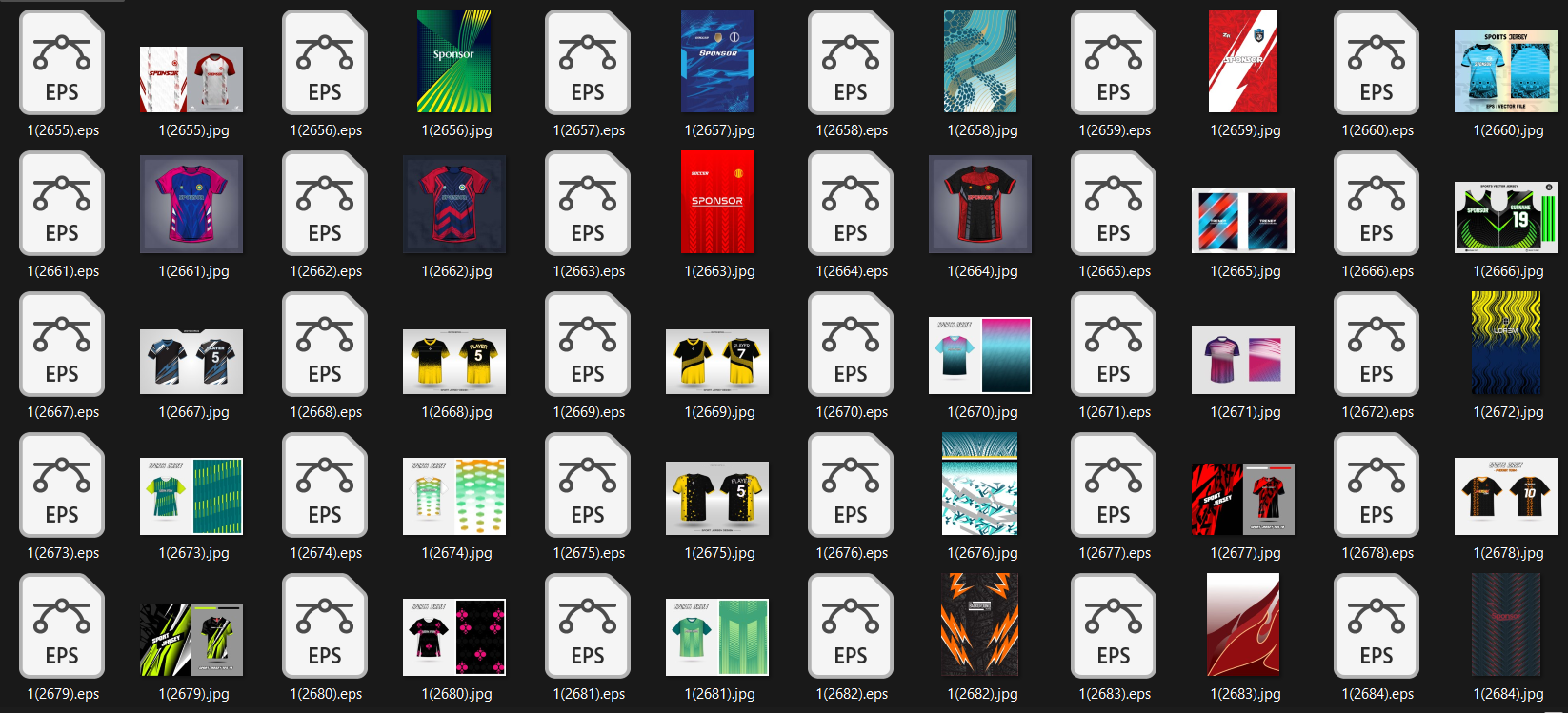 3000 Sports Jersey Designs Pack Vector format Bundle | Football, Cricket, Volleyball, Basketball