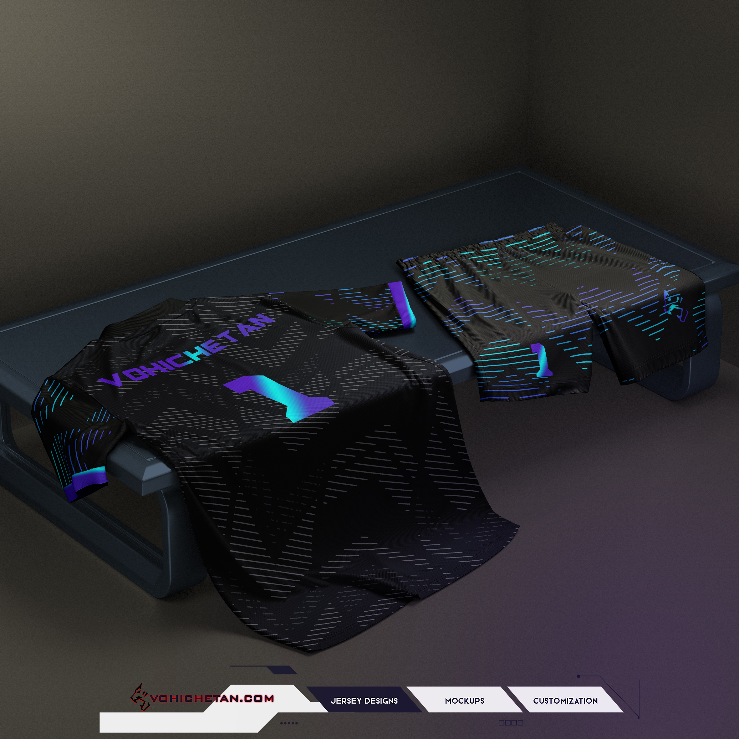 Premium Round Neck Jersey Mockup High Quality Sportswear PSD