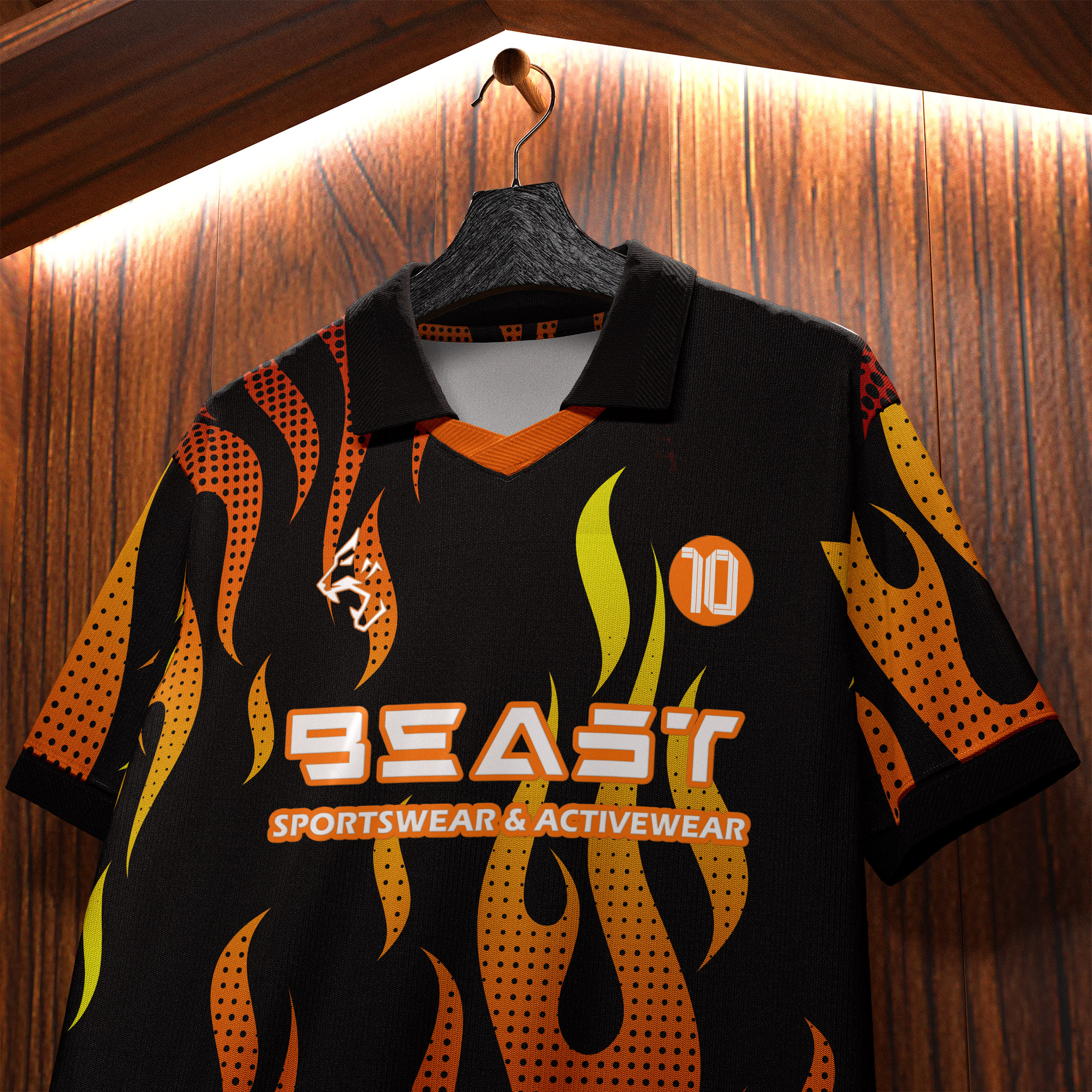 Polo Cross neck Jersey Mockup With 4 HD angles 