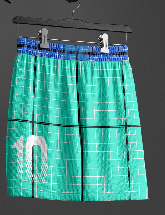 V-Neck Basketball Jersey and Shorts Mockup PSD editable