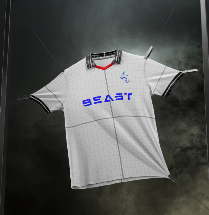 Retro Polo Jersey Mockup on clothespin