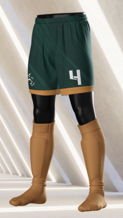 V-Neck Soccer Jersey with Shorts and cleats Mockup | PSD editable