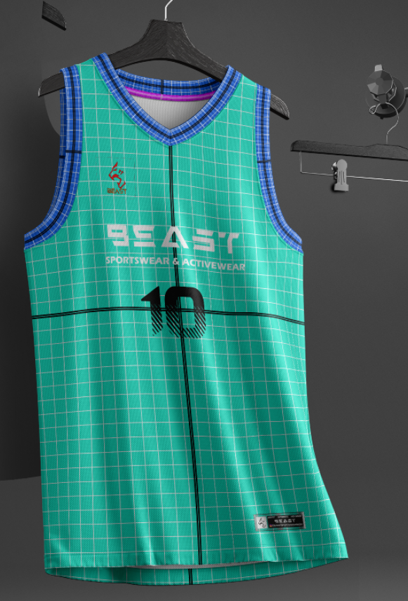 V-Neck Basketball Jersey and Shorts Mockup PSD editable