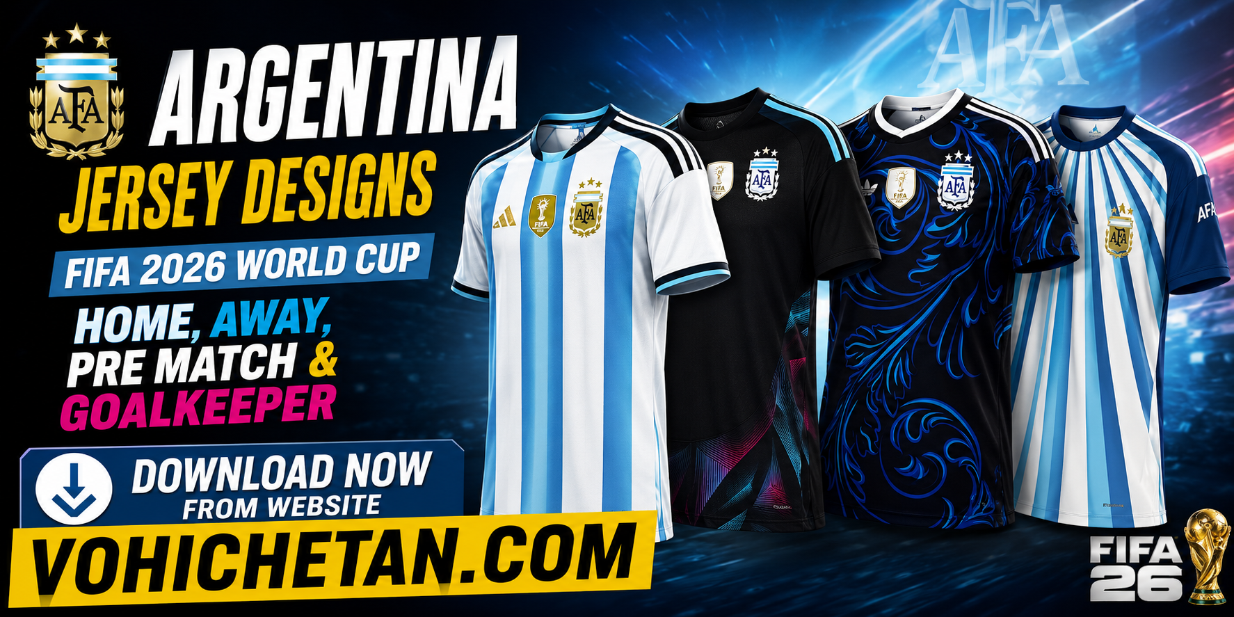 FIFA ALL COUNTRY JERSEY DESIGN BUNDLE 2026 | COREL DRAW CDR
