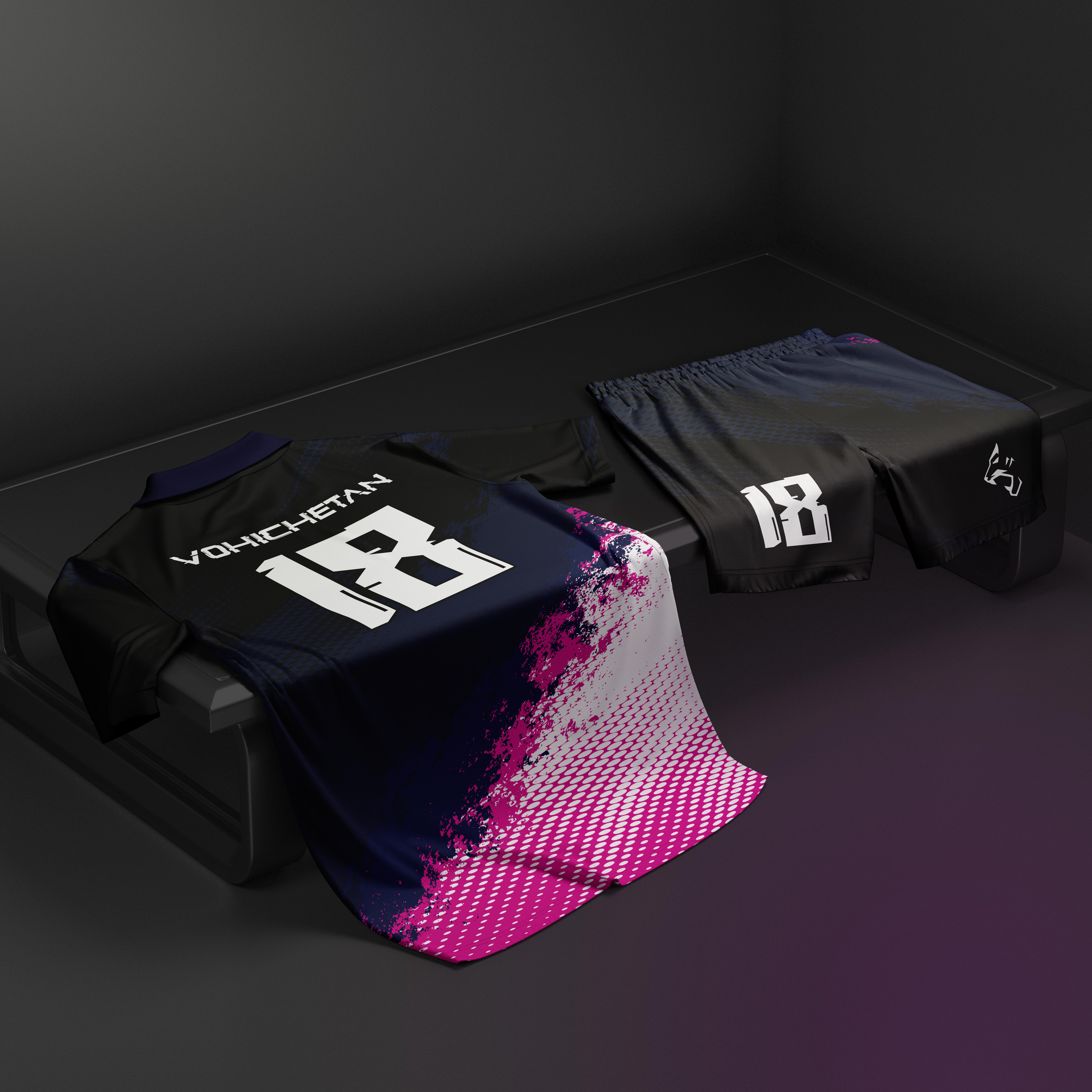 Cricket Polo Jersey Mockup On Chair