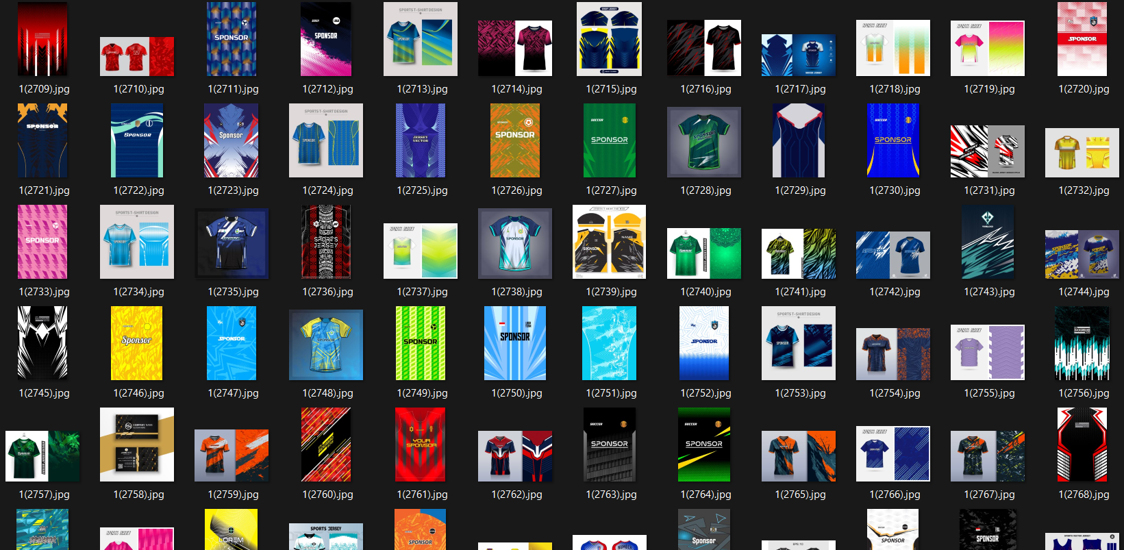 3000 Sports Jersey Designs Pack Vector format Bundle | Football, Cricket, Volleyball, Basketball