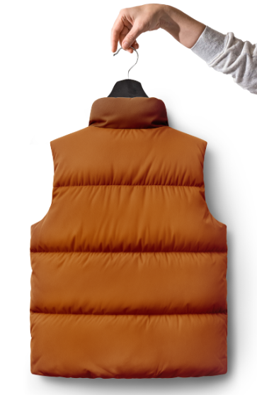 Down Vest Puffer Jacket Mockup PSD