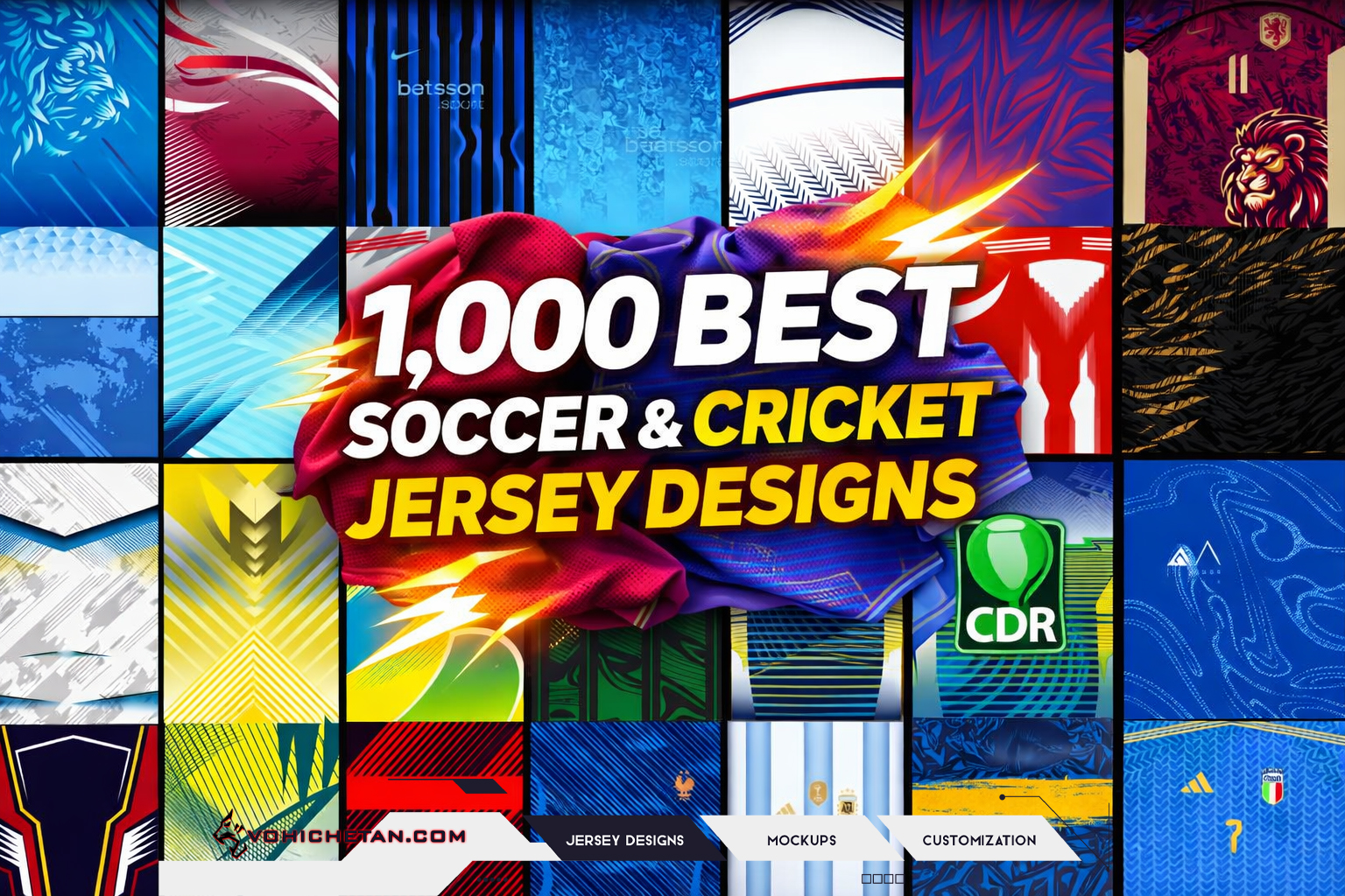 1000 Sports Jersey Design Bundle | Corel Draw editable Ready To print