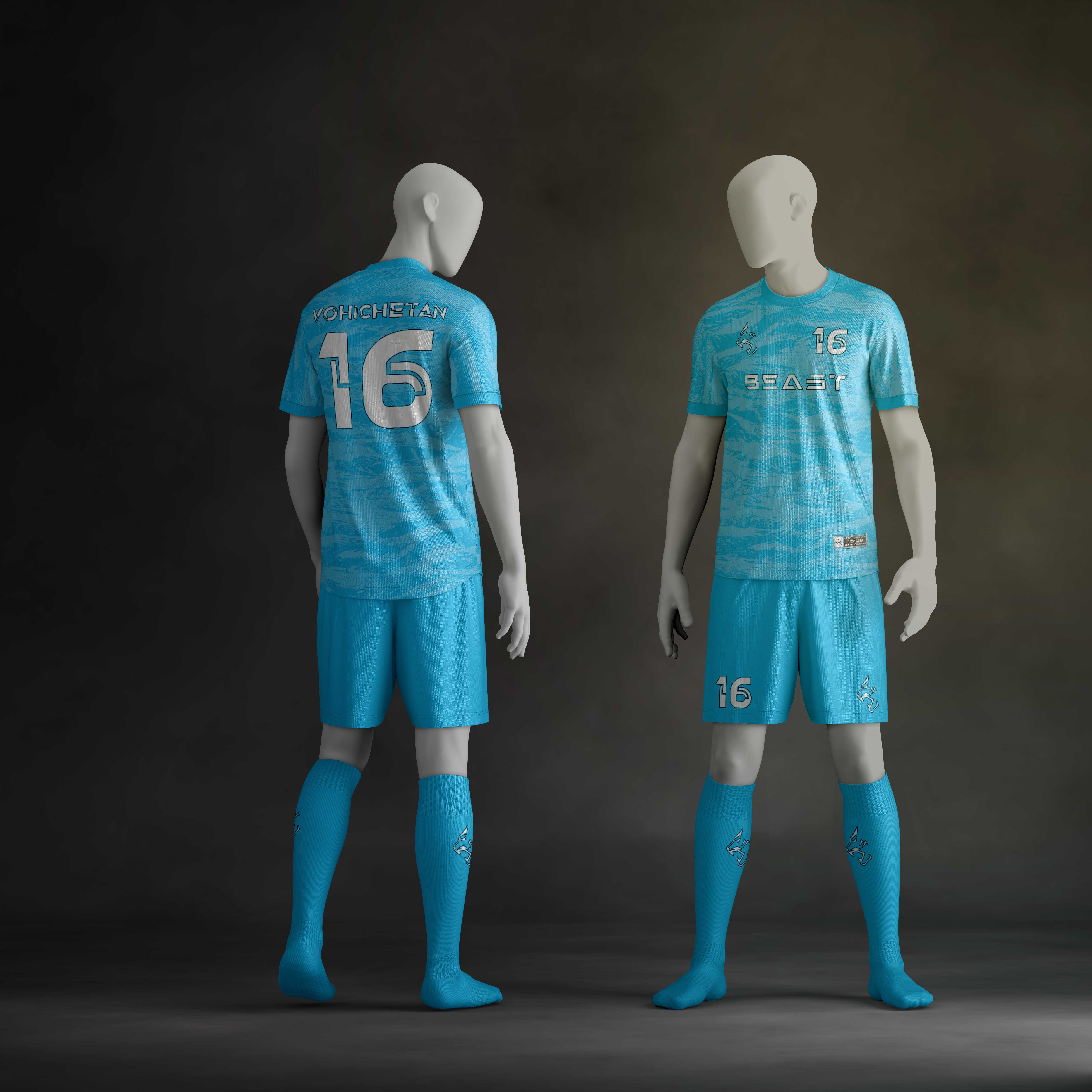 Round Neck Soccer Kit with Mannequin | PSD editable