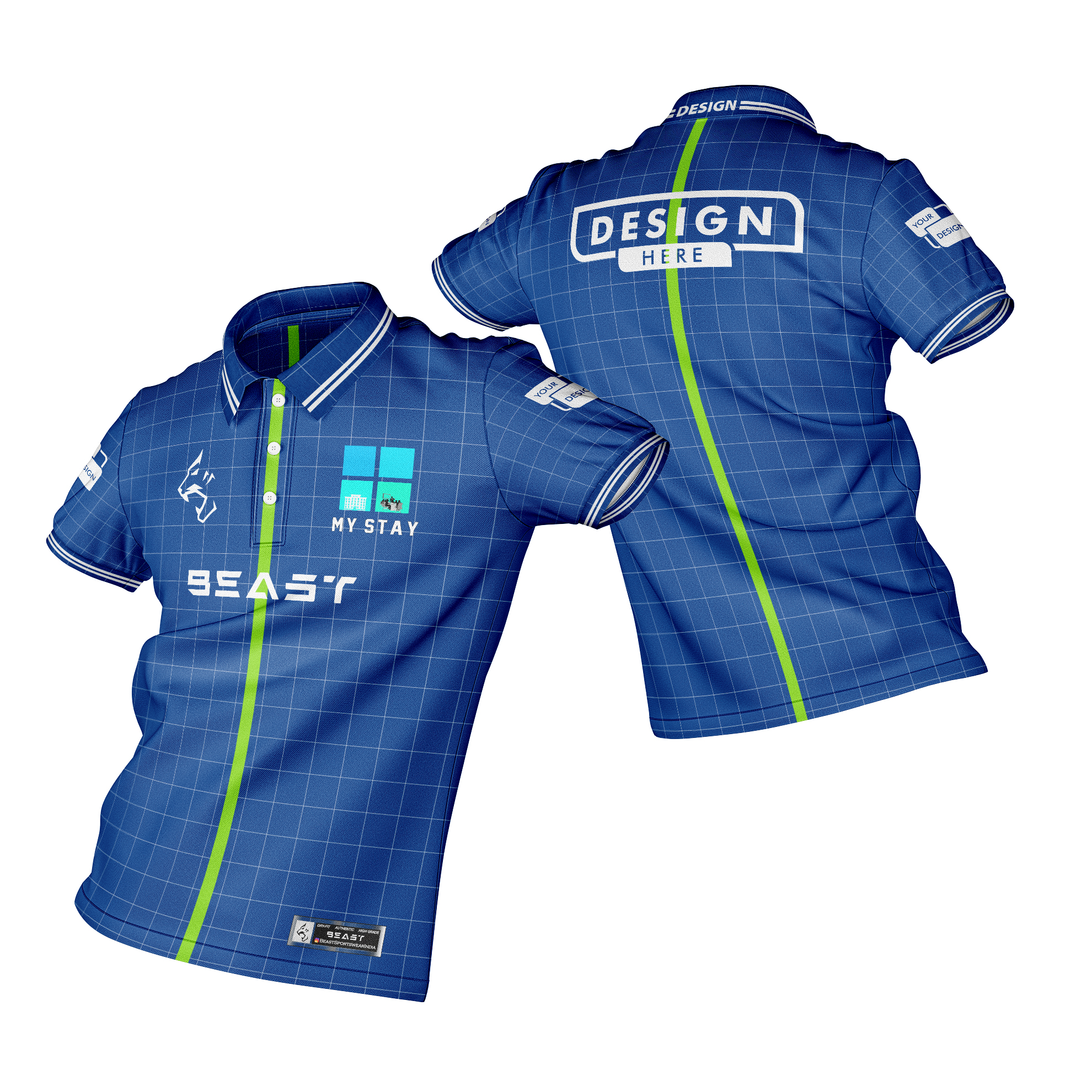 Cricket Polo Jersey Mockup HD | Photoshop Editable