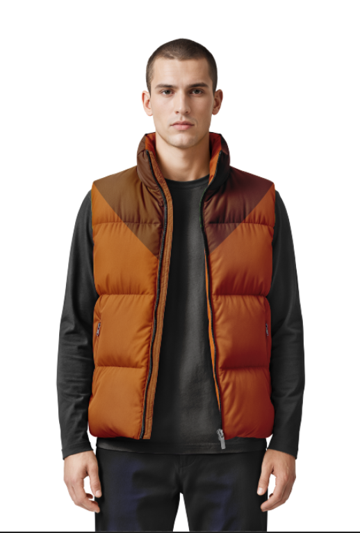 Down Vest Puffer Jacket Mockup PSD