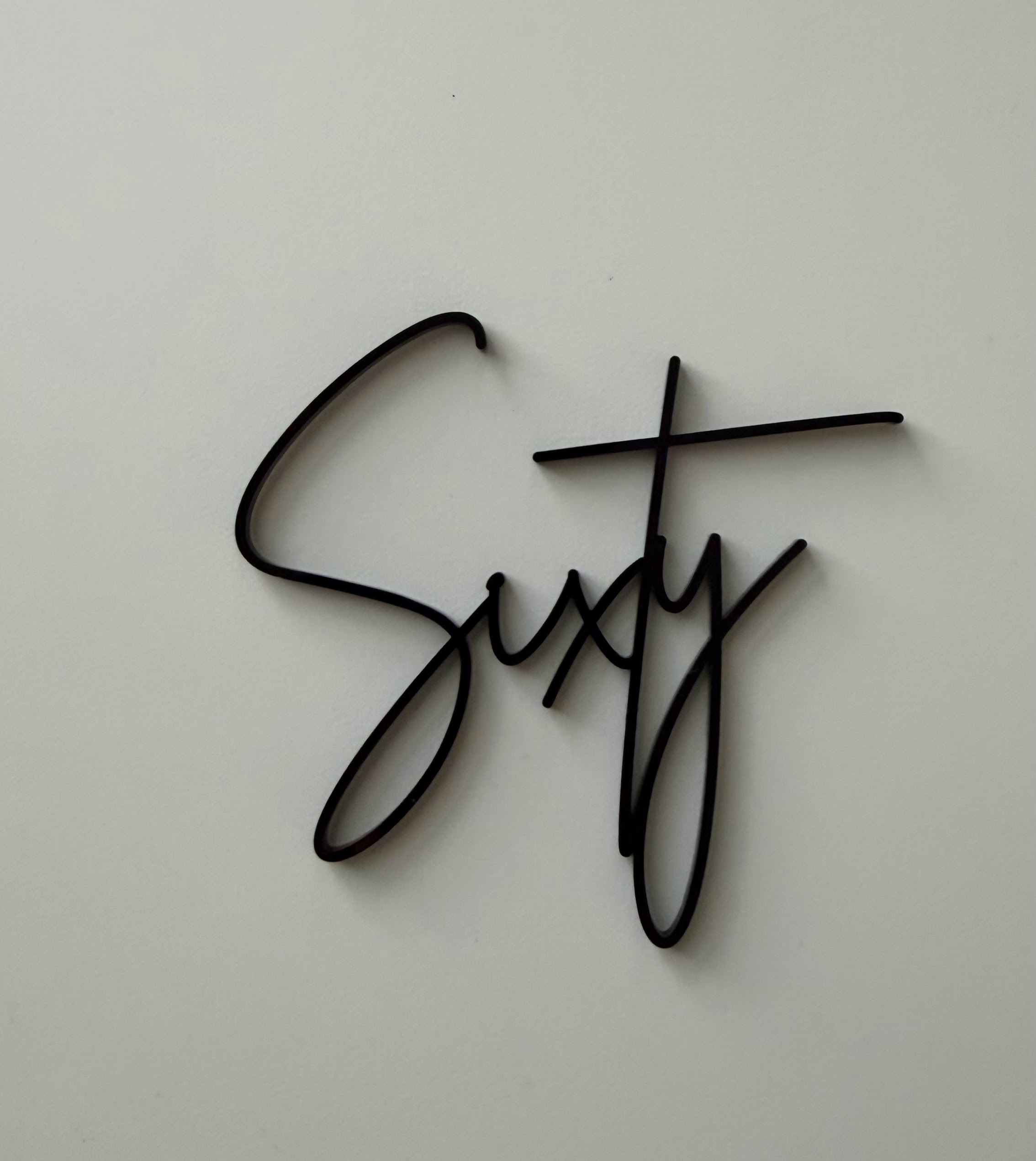 Sixty Acrylic Cake Charm