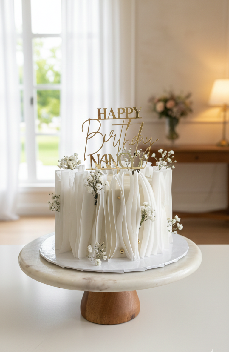 Custom acrylic happy birthday cake topper, Acrylic name cake topper