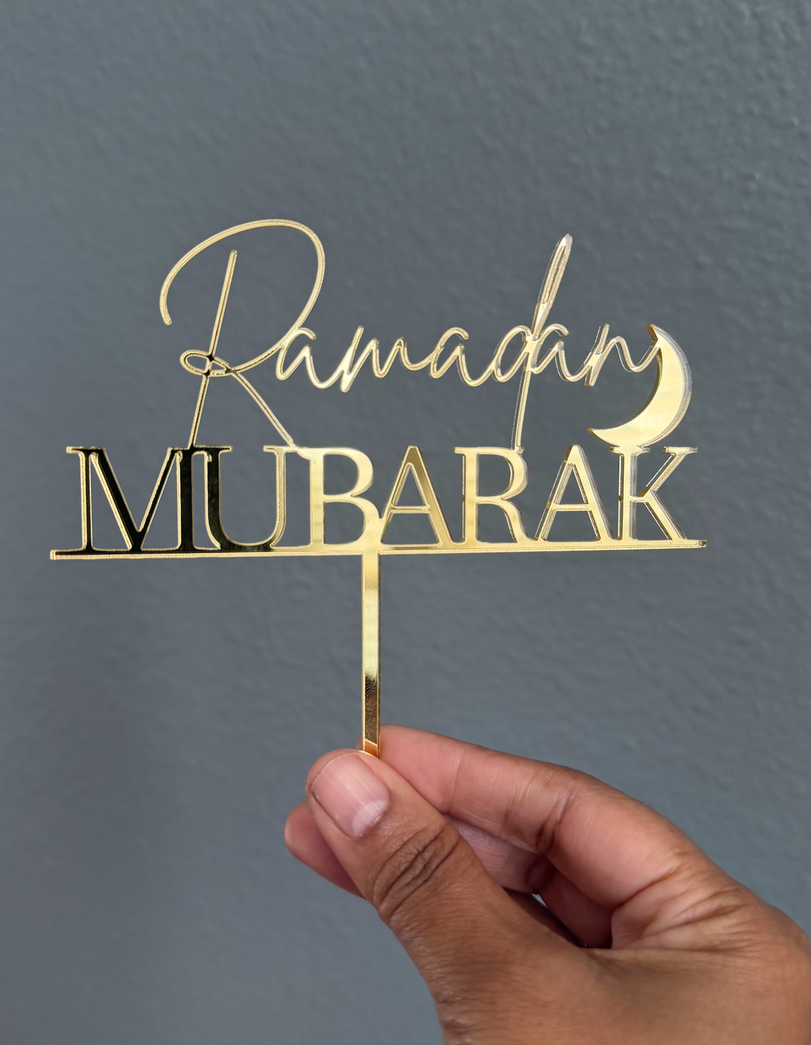 Ramadan Mubarak Acrylic Cake Topper