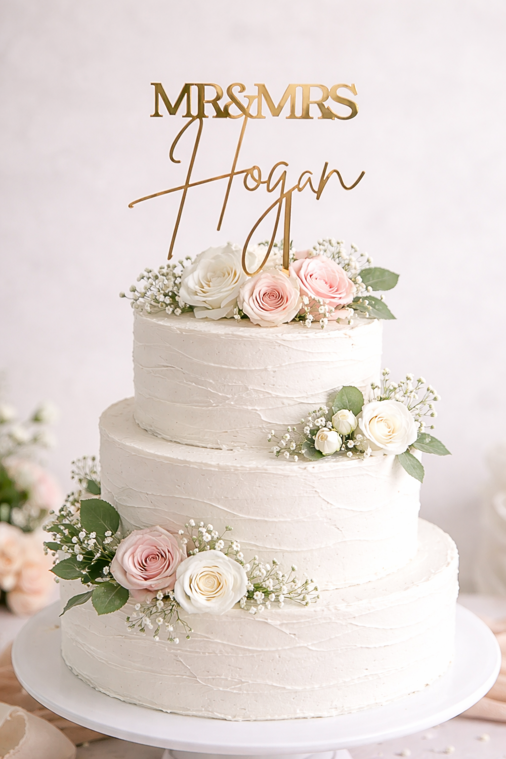 Acrylic custom wedding cake topper, Mr & Mrs Cake topper, Custom Last name cake topper