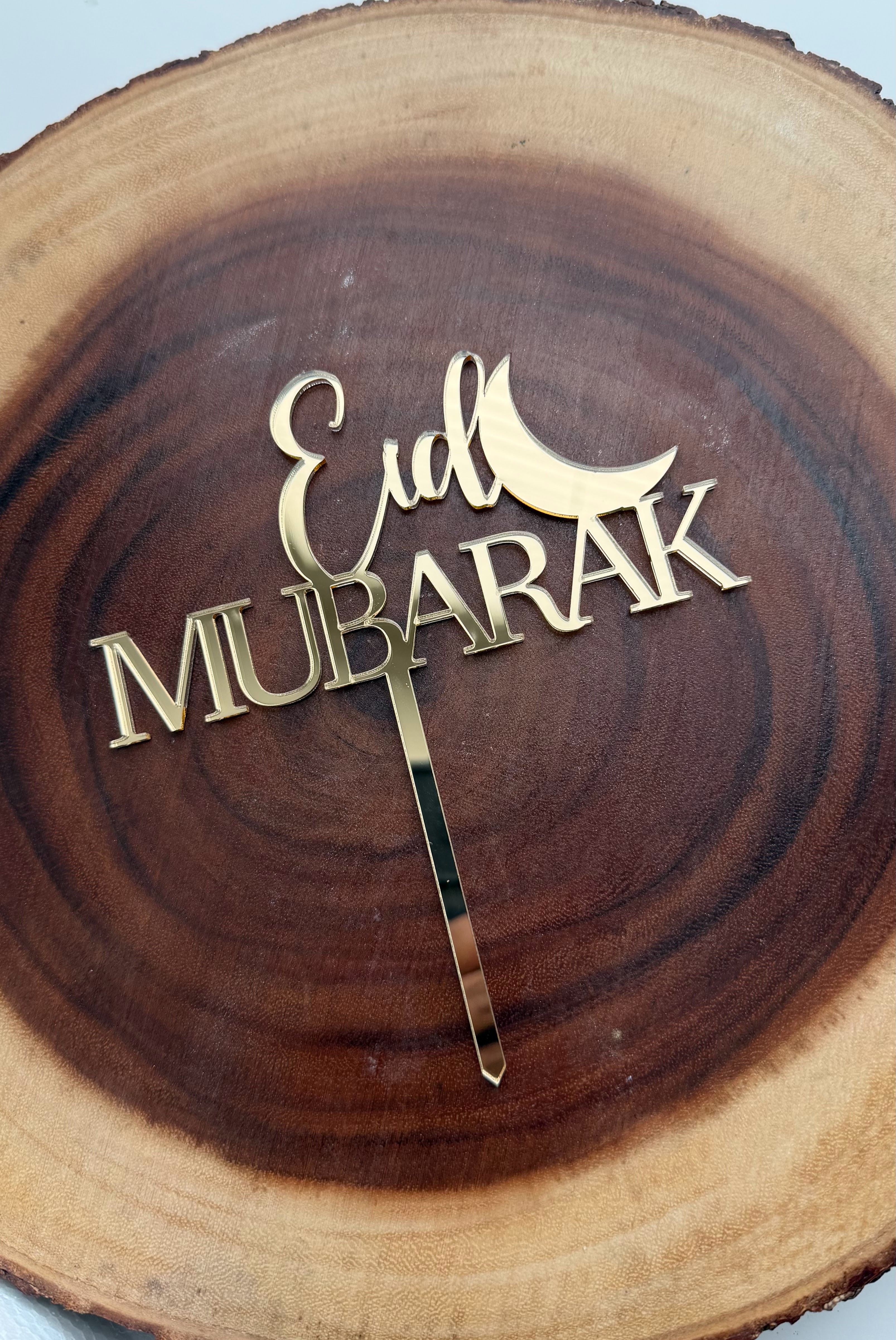 Eid Mubarak Acrylic Cake Topper, Eid Mubarak cake, Eid cake topper