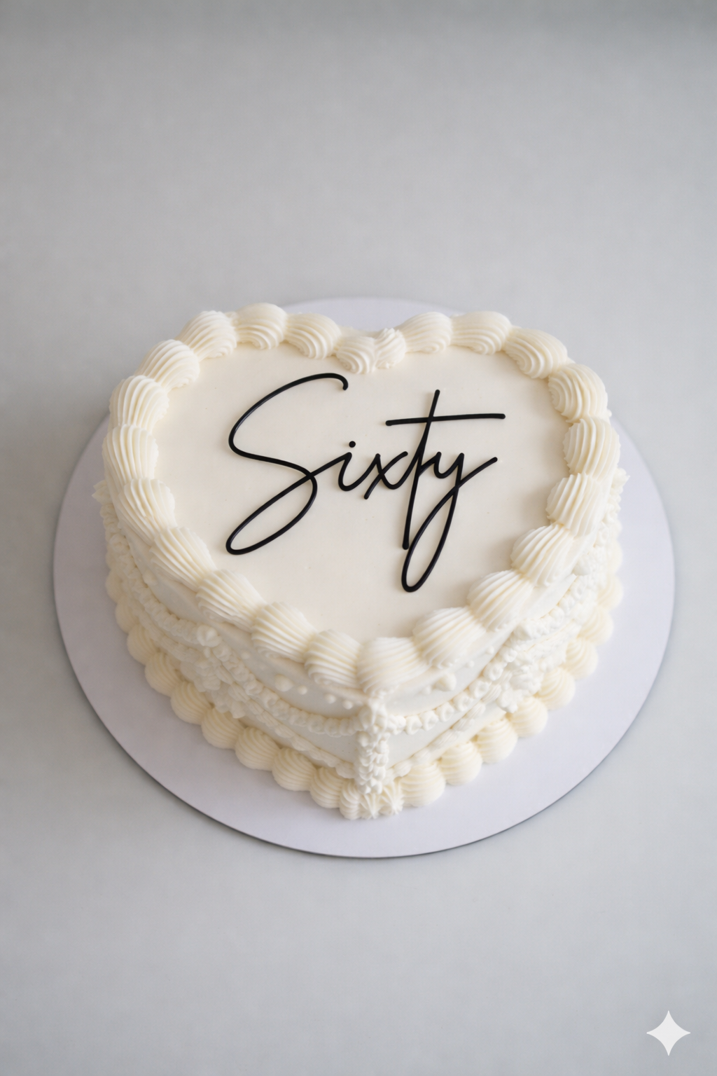 Sixty Acrylic Cake Charm