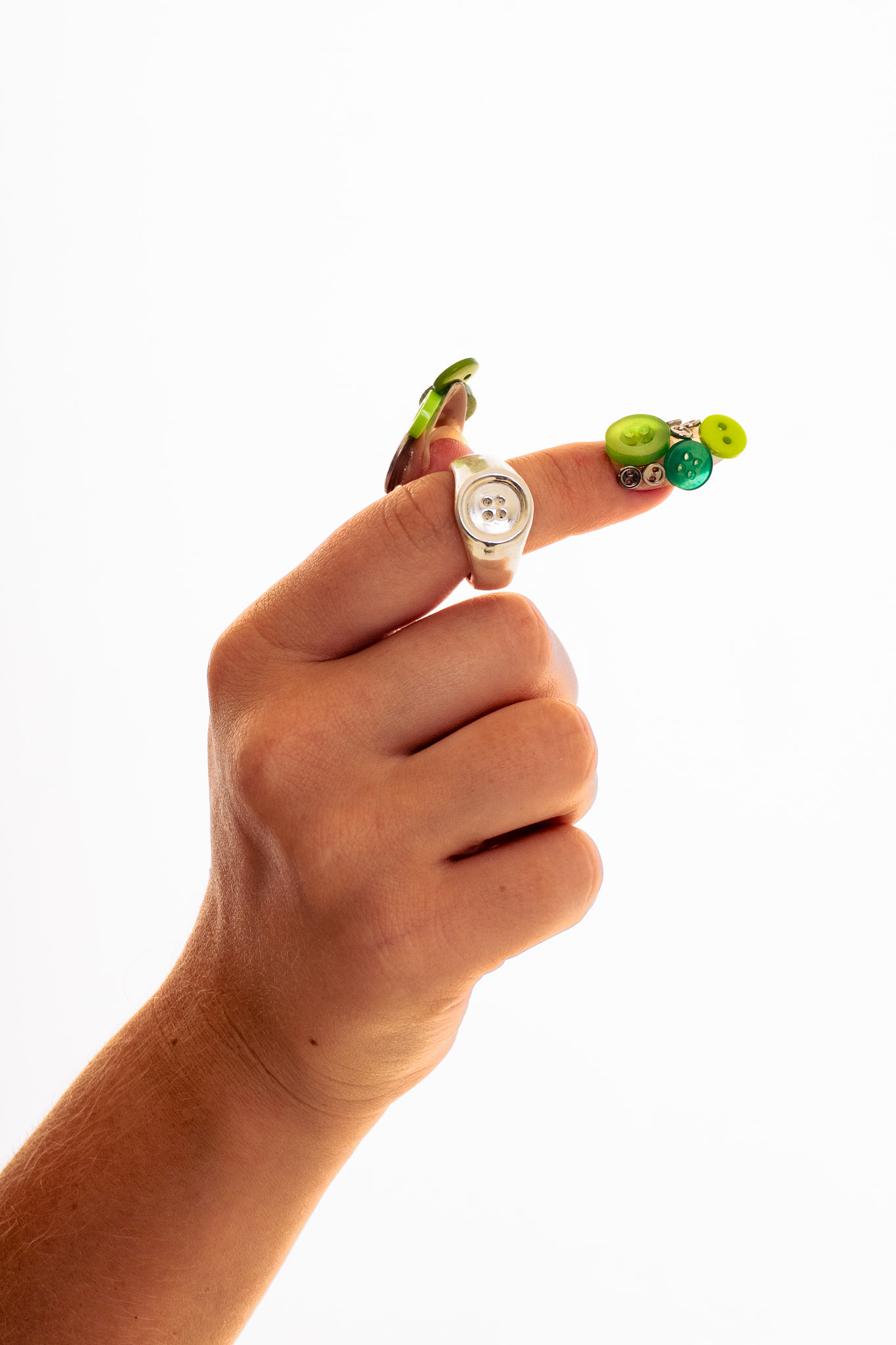 Classic Button ring 002