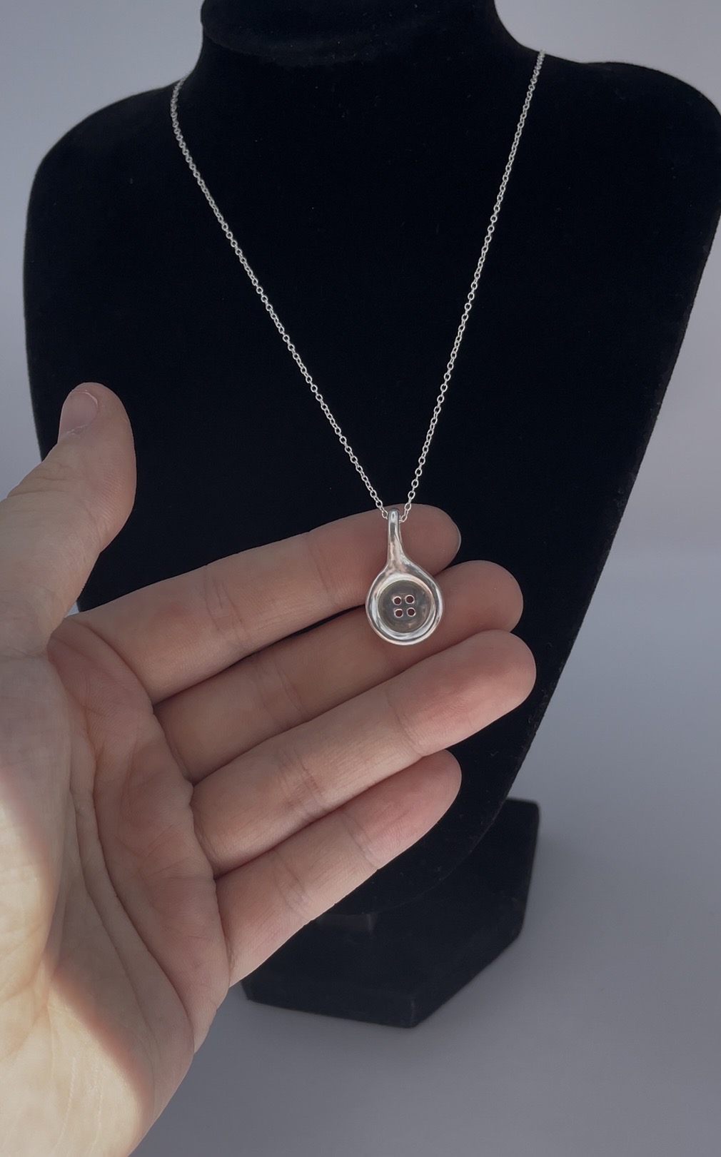 Holey Mary Button Pendant 002