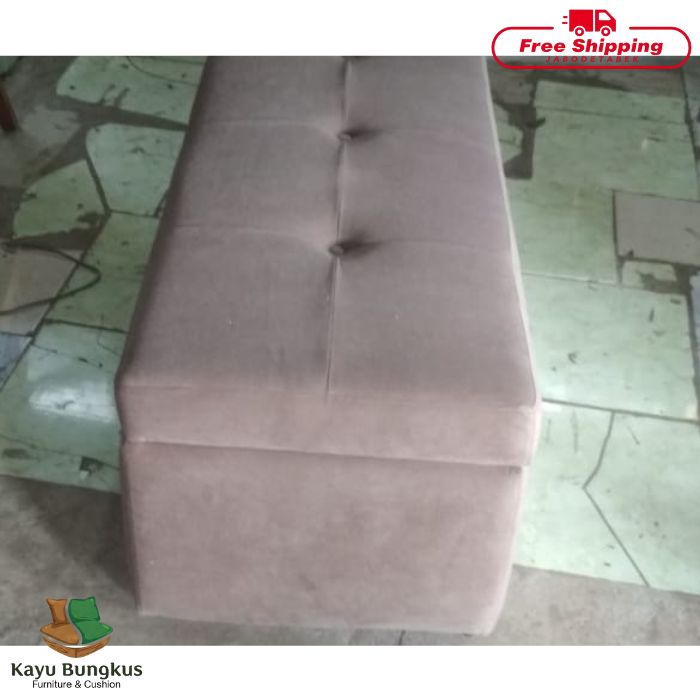 Sofa Bench Bungkus Storage Model Dudukan Kancing Satu Baris
