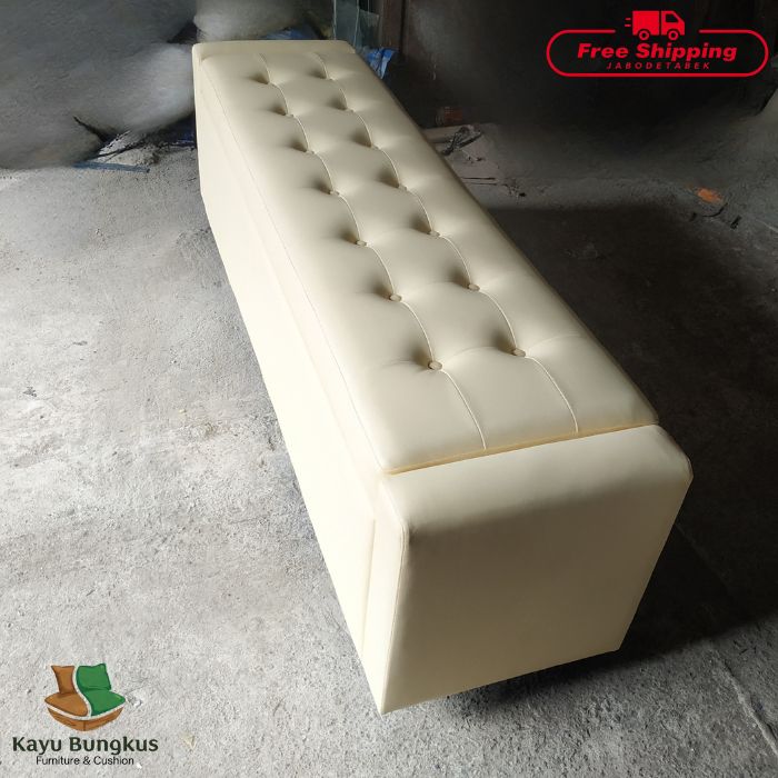 Bench Bungkus Storage Dudukan Kancing Dua Baris Sisi Tebal