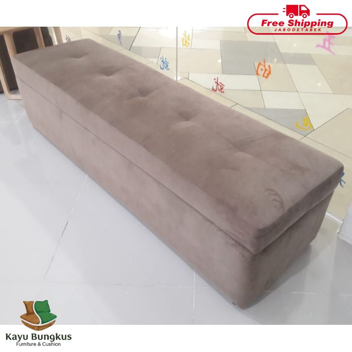 Sofa Bench Bungkus Storage Model Dudukan Kancing Satu Baris