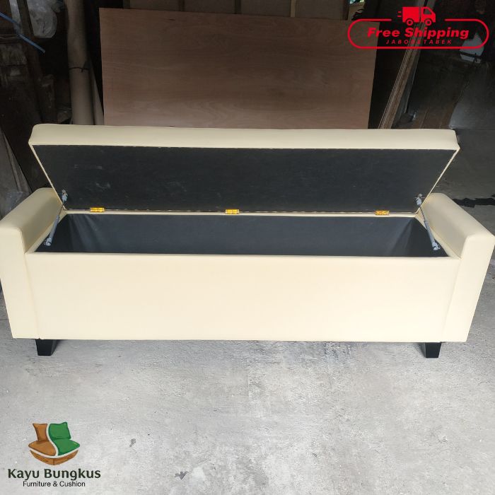 Bench Bungkus Storage Dudukan Kancing Dua Baris Sisi Tebal