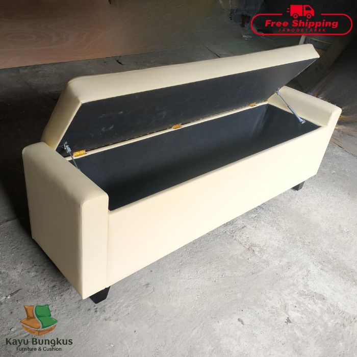 Bench Bungkus Storage Dudukan Kancing Dua Baris Sisi Tebal